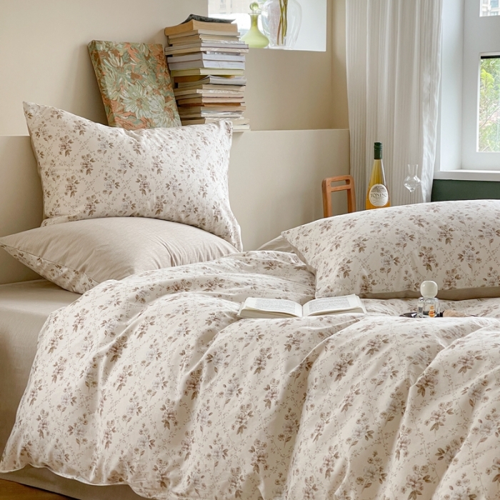 91家纺网 家纺一手货源 找家纺 时年 2023新款全棉印花优选系列四件套 曼塔