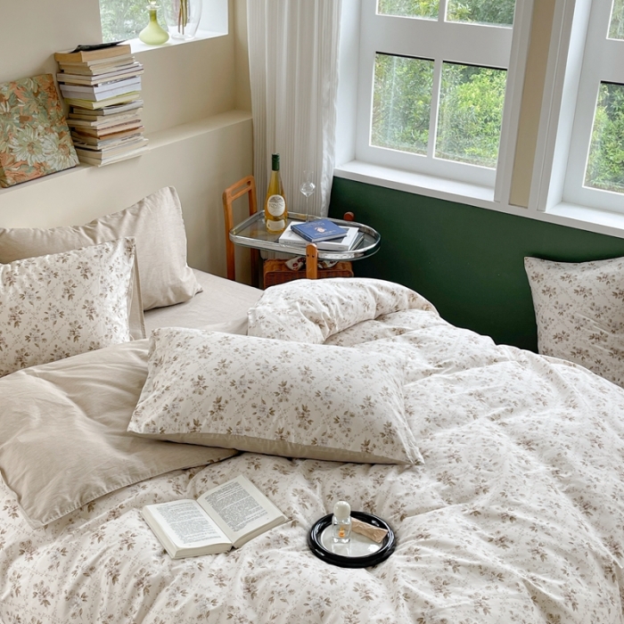 91家纺网 家纺一手货源 找家纺 时年 2023新款全棉印花优选系列四件套 曼塔