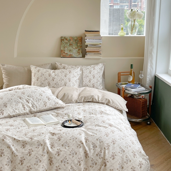 91家纺网 家纺一手货源 找家纺 时年 2023新款全棉印花优选系列四件套 曼塔