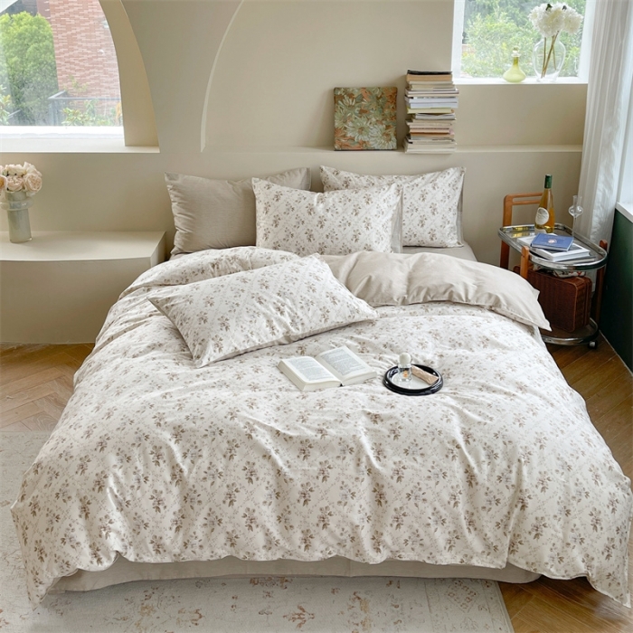 91家纺网 家纺一手货源 找家纺 时年 2023新款全棉印花优选系列四件套 曼塔