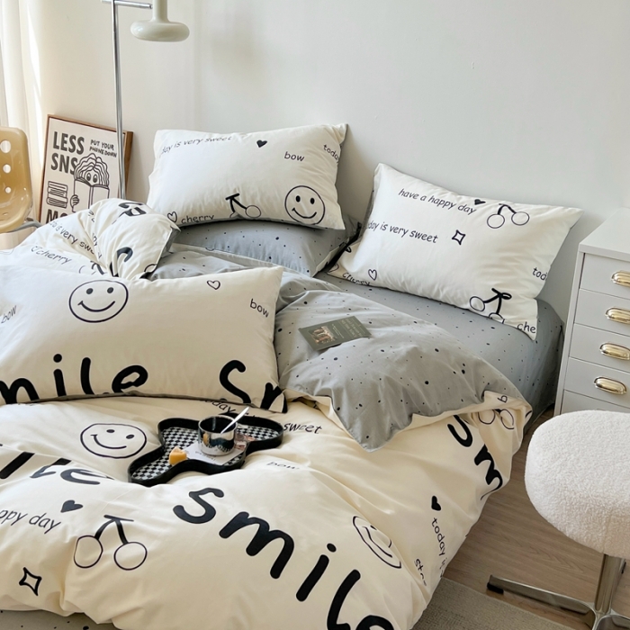 91家纺网 家纺一手货源 找家纺 时年 2023新款全棉印花优选系列四件套 美好时光