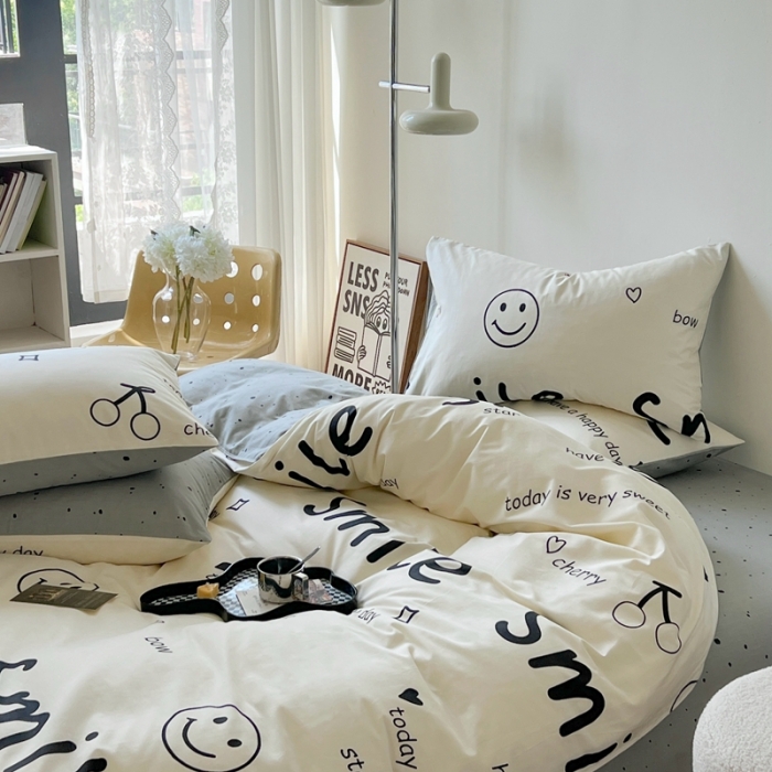 91家纺网 家纺一手货源 找家纺 时年 2023新款全棉印花优选系列四件套 美好时光