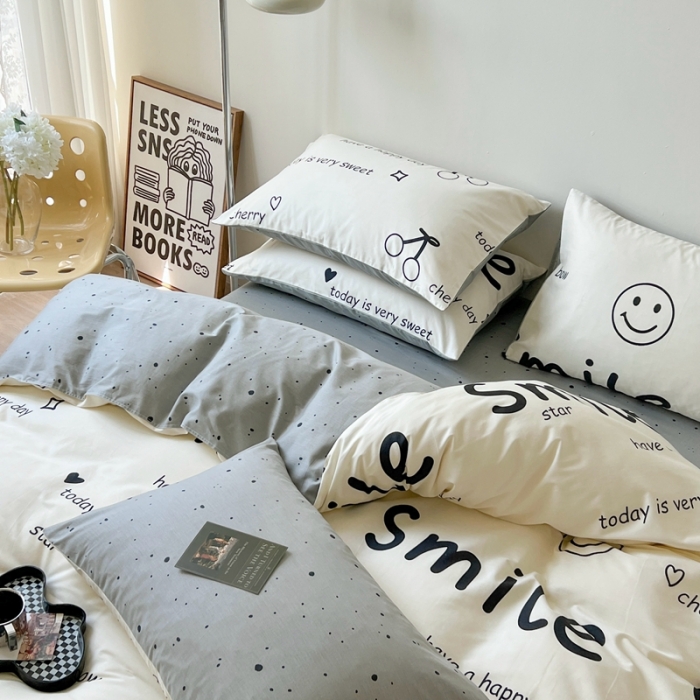 91家纺网 家纺一手货源 找家纺 时年 2023新款全棉印花优选系列四件套 美好时光