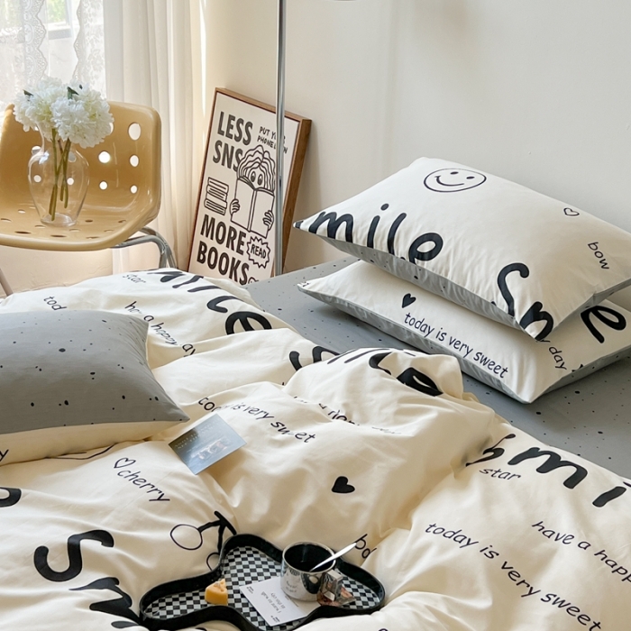 91家纺网 家纺一手货源 找家纺 时年 2023新款全棉印花优选系列四件套 美好时光