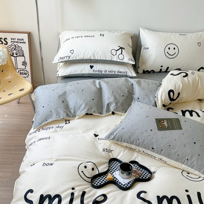 91家纺网 家纺一手货源 找家纺 时年 2023新款全棉印花优选系列四件套 美好时光