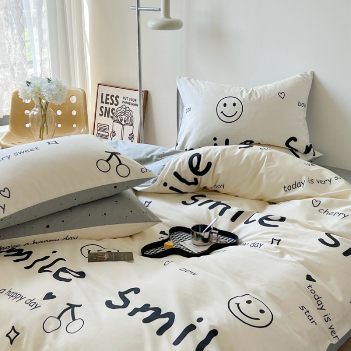 91家纺网 家纺一手货源 找家纺 时年 2023新款全棉印花优选系列四件套 美好时光