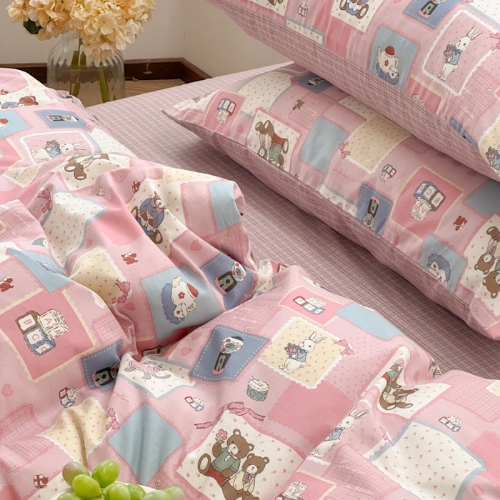 91家纺网 家纺一手货源 找家纺 时年 2023新款全棉印花优选系列四件套 米可庄园