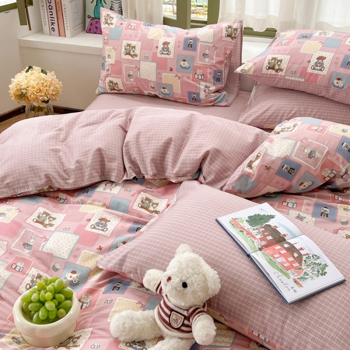 91家纺网 家纺一手货源 找家纺 时年 2023新款全棉印花优选系列四件套 米可庄园