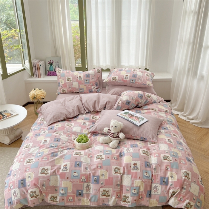 91家纺网 家纺一手货源 找家纺 时年 2023新款全棉印花优选系列四件套 米可庄园