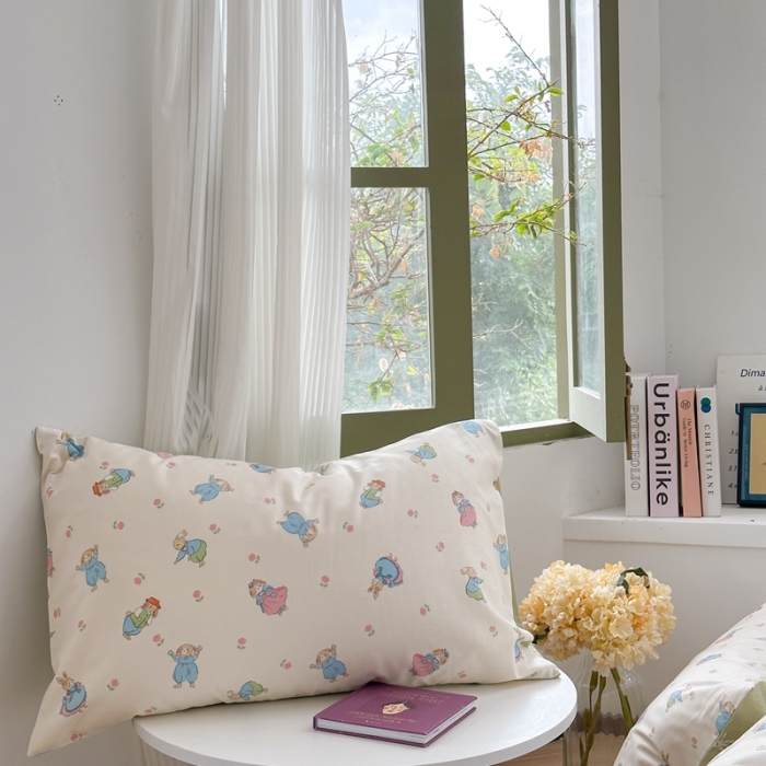 91家纺网 家纺一手货源 找家纺 时年 2023新款全棉印花优选系列四件套 仙子兔