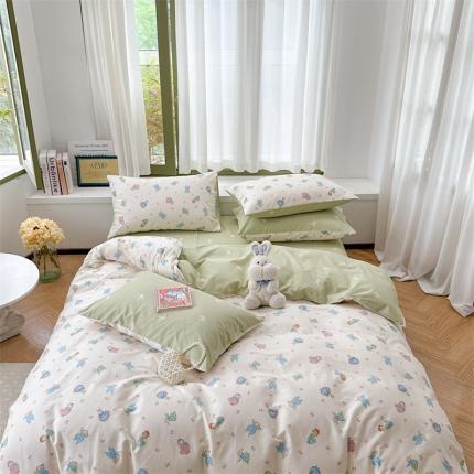 时年 2023新款全棉印花优选系列四件套 仙子兔