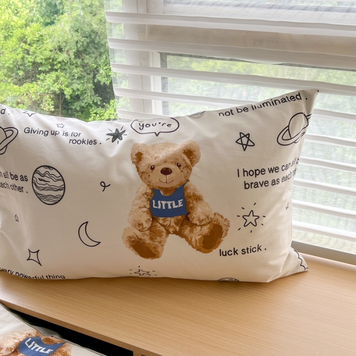 91家纺网 家纺一手货源 找家纺 时年 2023新款全棉印花优选系列四件套 星空小熊