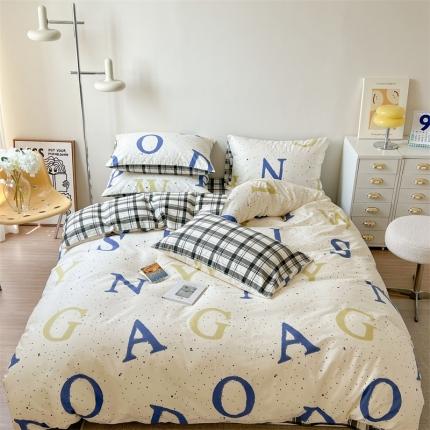 时年 2023新款全棉印花优选系列四件套 字母派