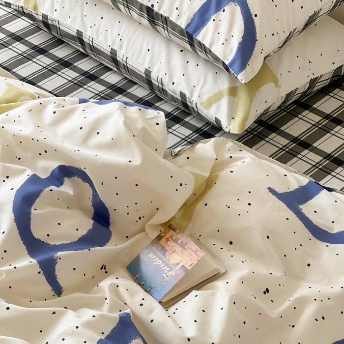 91家纺网 家纺一手货源 找家纺 时年 2023新款全棉印花优选系列四件套 字母派