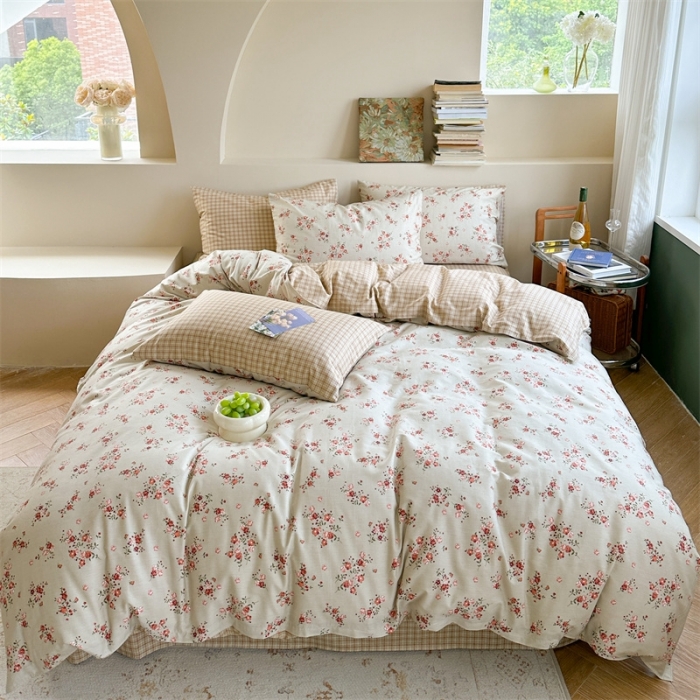 91家纺网 家纺一手货源 找家纺 时年 2023新款全棉印花优选系列四件套 花绣