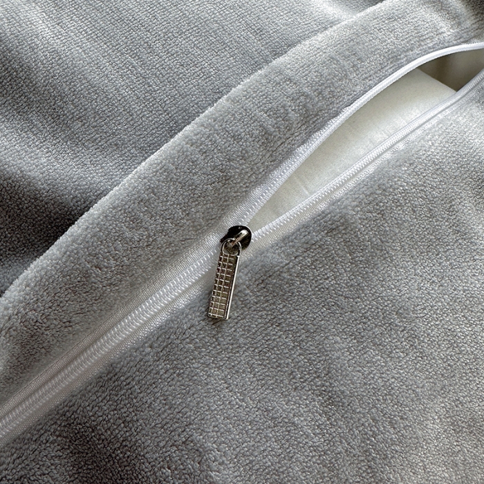 91家纺网 家纺一手货源 找家纺 舒梦琪 2024新款提花牛奶绒夹棉床盖四件套 灰色