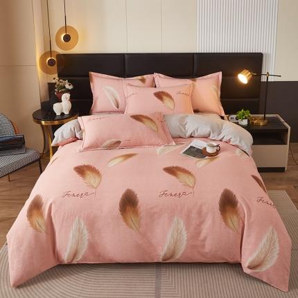 91家纺网 家纺一手货源 找家纺 （总）雲归梦 2023新款全棉AB版加厚四件套