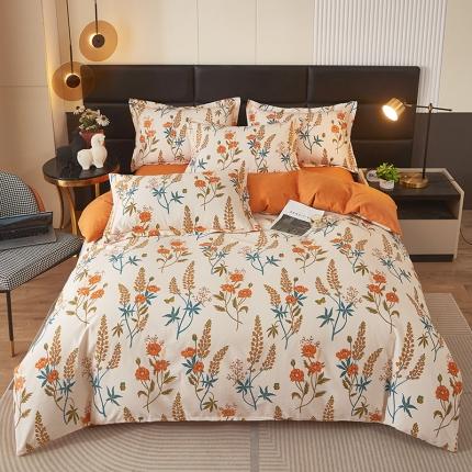 91家纺网 家纺一手货源 找家纺 （总）雲归梦 2023新款全棉AB版加厚四件套