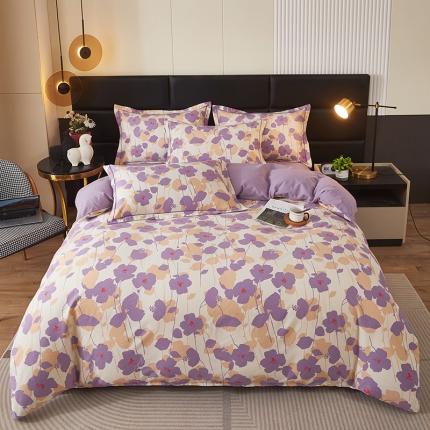 91家纺网 家纺一手货源 找家纺 （总）雲归梦 2023新款全棉AB版加厚四件套