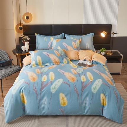 91家纺网 家纺一手货源 找家纺 （总）雲归梦 2023新款全棉AB版加厚四件套