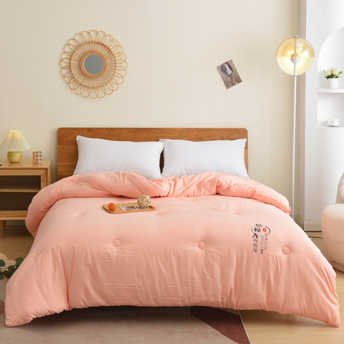 91家纺网 家纺一手货源 找家纺 承柔 2023新款A类原棉大豆被被子被芯 玉色