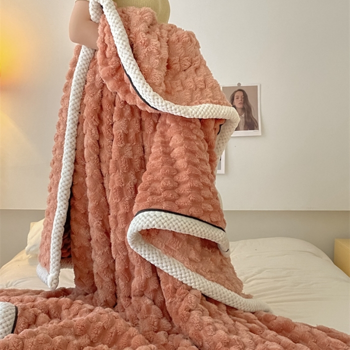 91家纺网 家纺一手货源 找家纺 爆款A类金龟绒单层毛毯贝贝绒多功能双面绒盖毯 金龟绒-焦糖