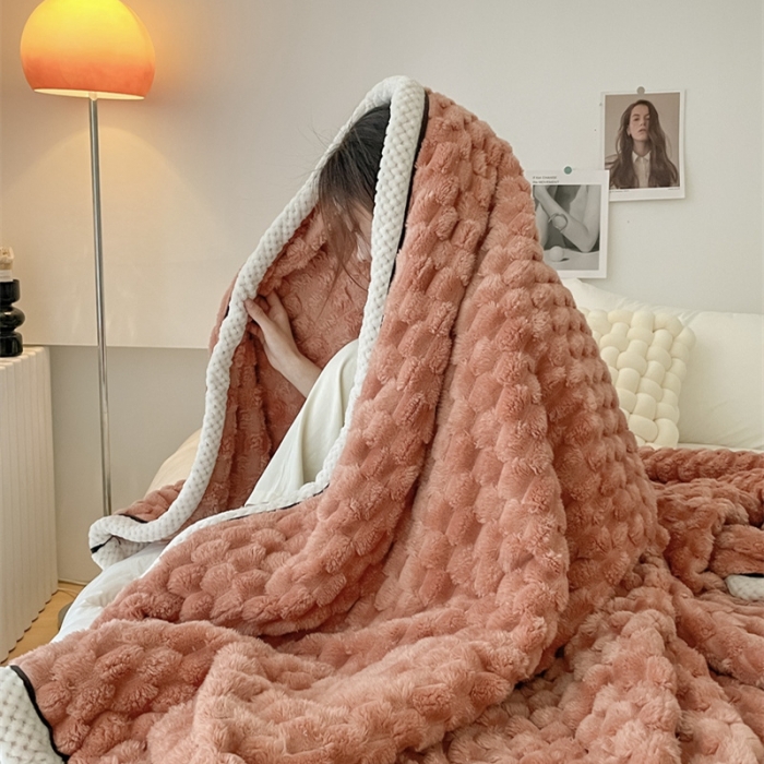 91家纺网 家纺一手货源 找家纺 爆款A类金龟绒单层毛毯贝贝绒多功能双面绒盖毯 金龟绒-焦糖