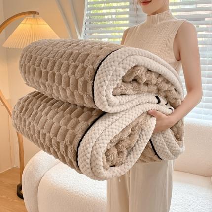 爆款A类金龟绒单层毛毯贝贝绒多功能双面绒盖毯 金龟绒-奶咖