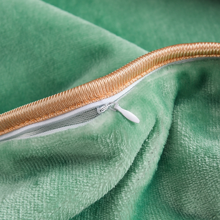 91家纺网 家纺一手货源 找家纺 盈超2023新款A类高克重印花牛奶绒金貂绒床裙款保暖绒四件套 简易时尚