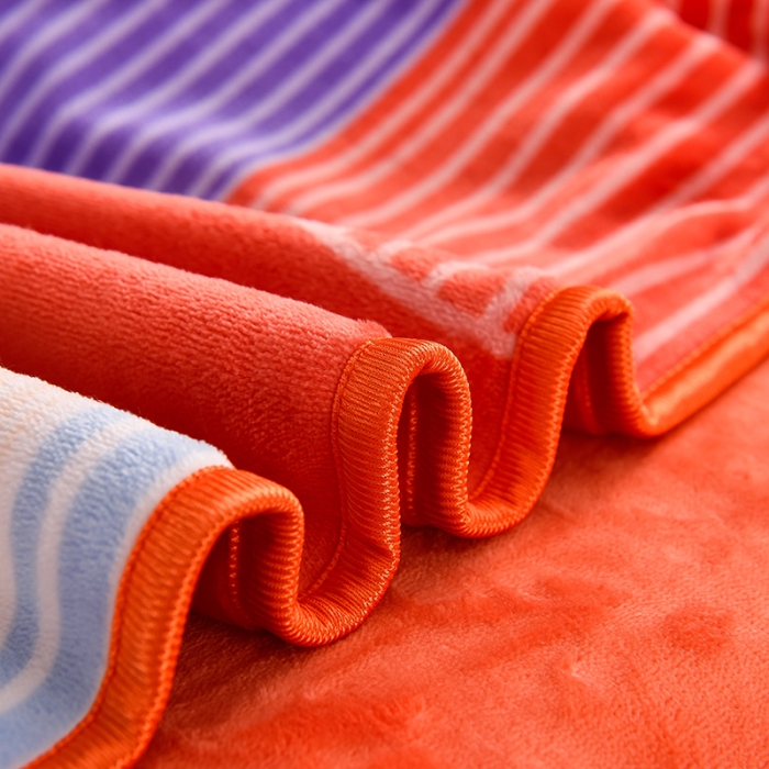 91家纺网 家纺一手货源 找家纺 盈超2023新款A类高克重印花牛奶绒金貂绒床裙款保暖绒四件套 橙色门庭