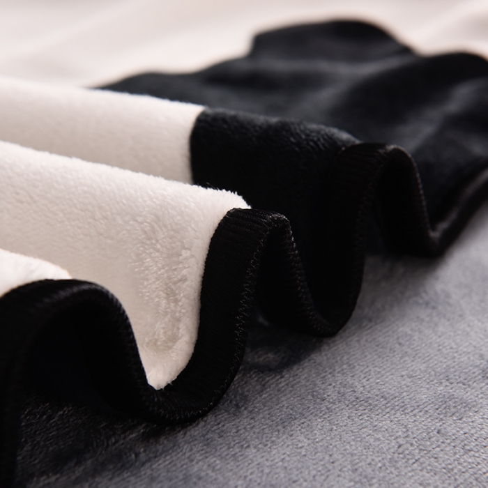 91家纺网 家纺一手货源 找家纺 盈超2023新款A类高克重印花牛奶绒金貂绒床裙款保暖绒四件套 时尚奶牛