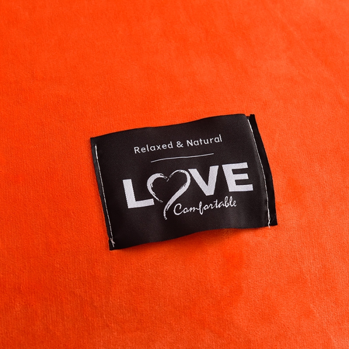 91家纺网 家纺一手货源 找家纺 盈超2023新款A类高克重印花牛奶绒金貂绒床裙款保暖绒四件套 桔色爱恋