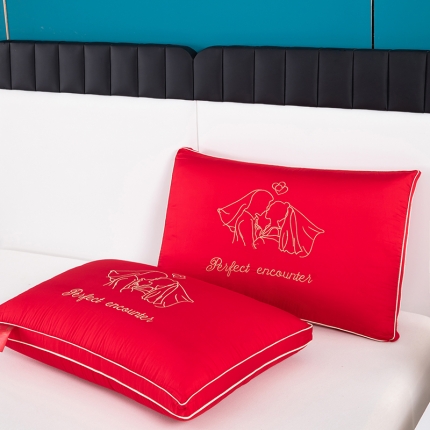 91家纺网 家纺一手货源 找家纺 （总）九州枕芯 2024新款婚庆全棉羽丝绒枕