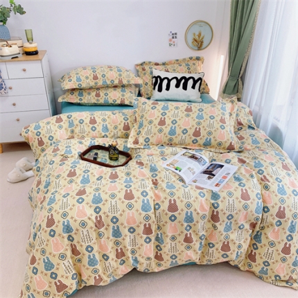 91家纺网 家纺一手货源 找家纺 总）庭笙 新款有氧双股超密暖绒/超柔仿生柔感四件套