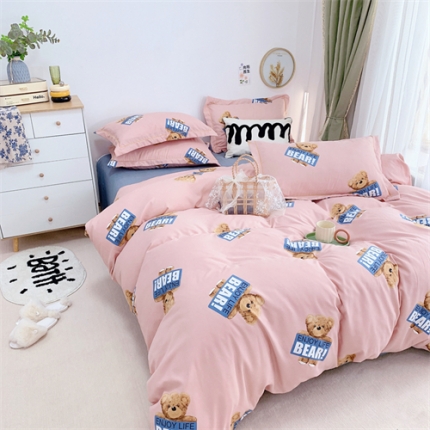 91家纺网 家纺一手货源 找家纺 总）庭笙 新款有氧双股超密暖绒/超柔仿生柔感四件套