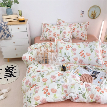 91家纺网 家纺一手货源 找家纺 总）庭笙 新款有氧双股超密暖绒/超柔仿生柔感四件套