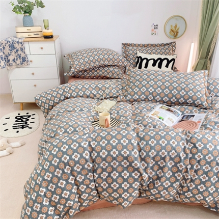 91家纺网 家纺一手货源 找家纺 总）庭笙 新款有氧双股超密暖绒/超柔仿生柔感四件套