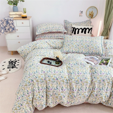 91家纺网 家纺一手货源 找家纺 总）庭笙 新款有氧双股超密暖绒/超柔仿生柔感四件套