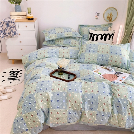 91家纺网 家纺一手货源 找家纺 总）庭笙 新款有氧双股超密暖绒/超柔仿生柔感四件套