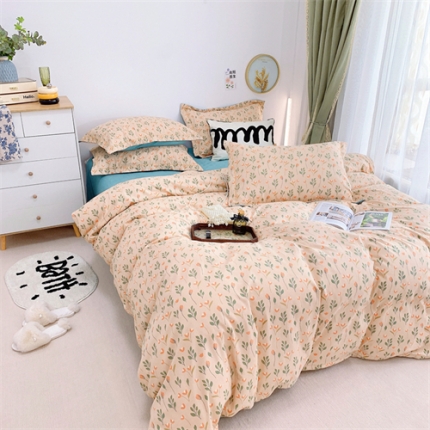 91家纺网 家纺一手货源 找家纺 总）庭笙 新款有氧双股超密暖绒/超柔仿生柔感四件套