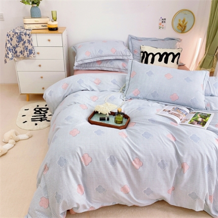 91家纺网 家纺一手货源 找家纺 总）庭笙 新款有氧双股超密暖绒/超柔仿生柔感四件套