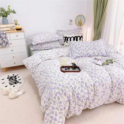 91家纺网 家纺一手货源 找家纺 总）庭笙 新款有氧双股超密暖绒/超柔仿生柔感四件套