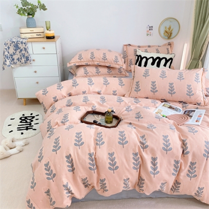 91家纺网 家纺一手货源 找家纺 总）庭笙 新款有氧双股超密暖绒/超柔仿生柔感四件套