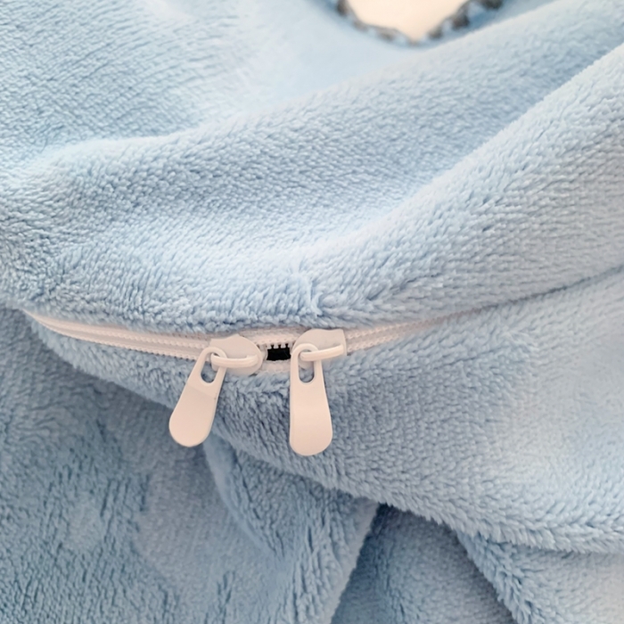 91家纺网 家纺一手货源 找家纺 蜜柚 2024新款牛奶绒贝壳边毛巾绣四件套 淘气熊猫