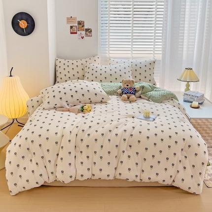 91家纺网 家纺一手货源 找家纺 寐居 2023新款水洗双层纱+豆豆绒 A类大豆抗菌被花梦