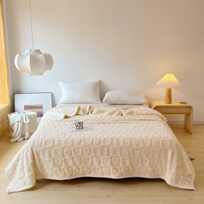 91家纺网 家纺一手货源 找家纺 （总）梦舒羽 2025直播新款高克重塔芙绒羊羔绒多功能盖毯毛毯