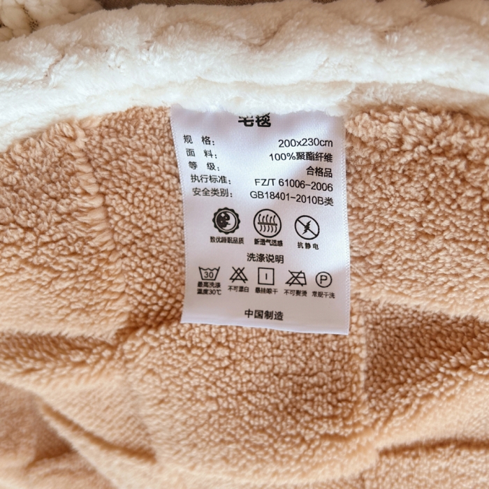 91家纺网 家纺一手货源 找家纺 梦舒羽 2025直播新款高克重塔芙绒羊羔绒多功能盖毯毛毯 棋盘格咖