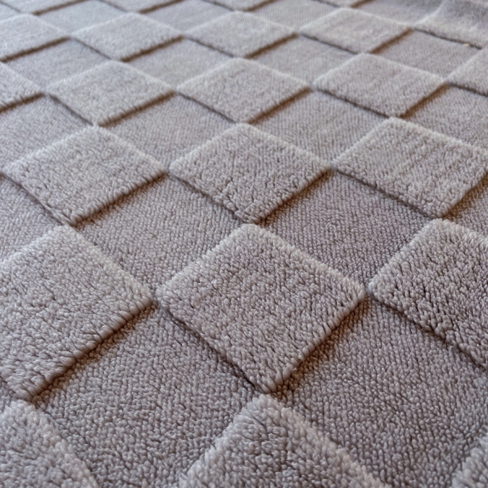 91家纺网 家纺一手货源 找家纺 梦舒羽 2025直播新款高克重塔芙绒羊羔绒多功能盖毯毛毯 棋盘格灰