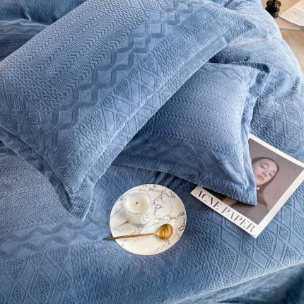 91家纺网 家纺一手货源 找家纺 （总）寐居家纺 2023年高克重烂花牛奶绒枕套