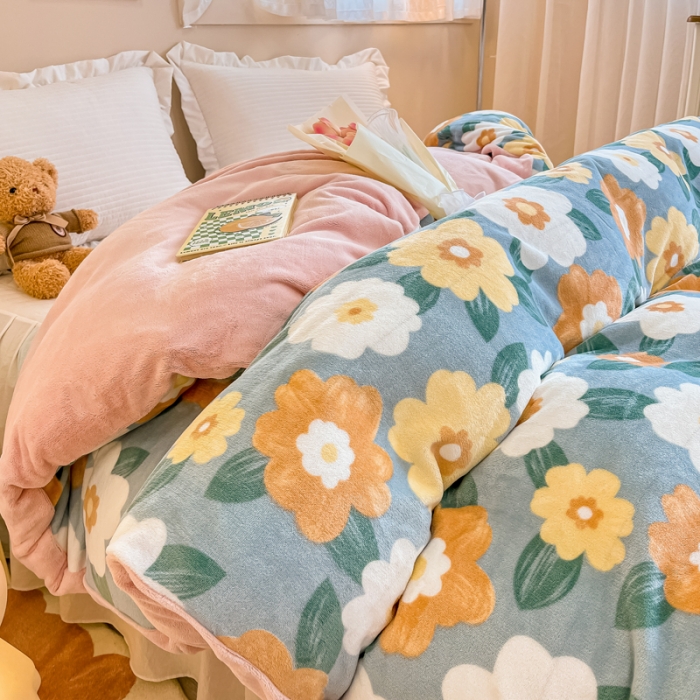 91家纺网 家纺一手货源 找家纺 眠博士 2023新款系列9印花简单款三件套 简单款单被套-漫天花海